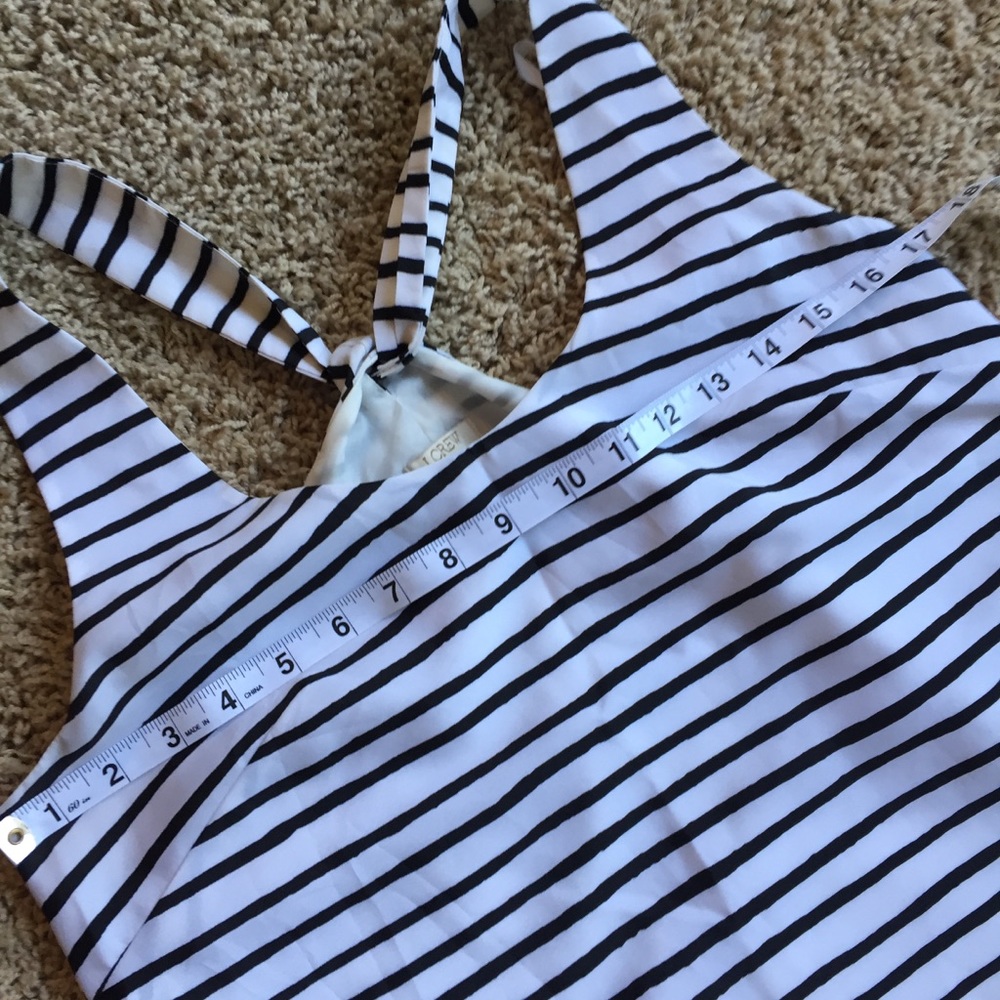J.Crew Black & White Striped Sleeveless Shift Dress – Classic Nautical Style - Picture 4 of 6